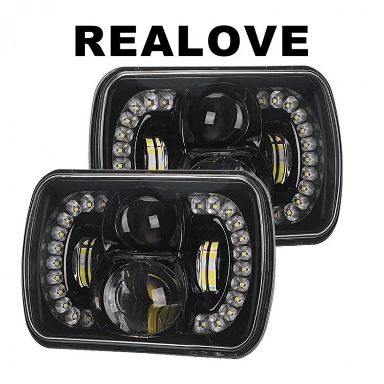 110W Osram Chips 5x7 inch Led Headlights 7x6 Led Sealed Beam Headlamp with  High Low Beam